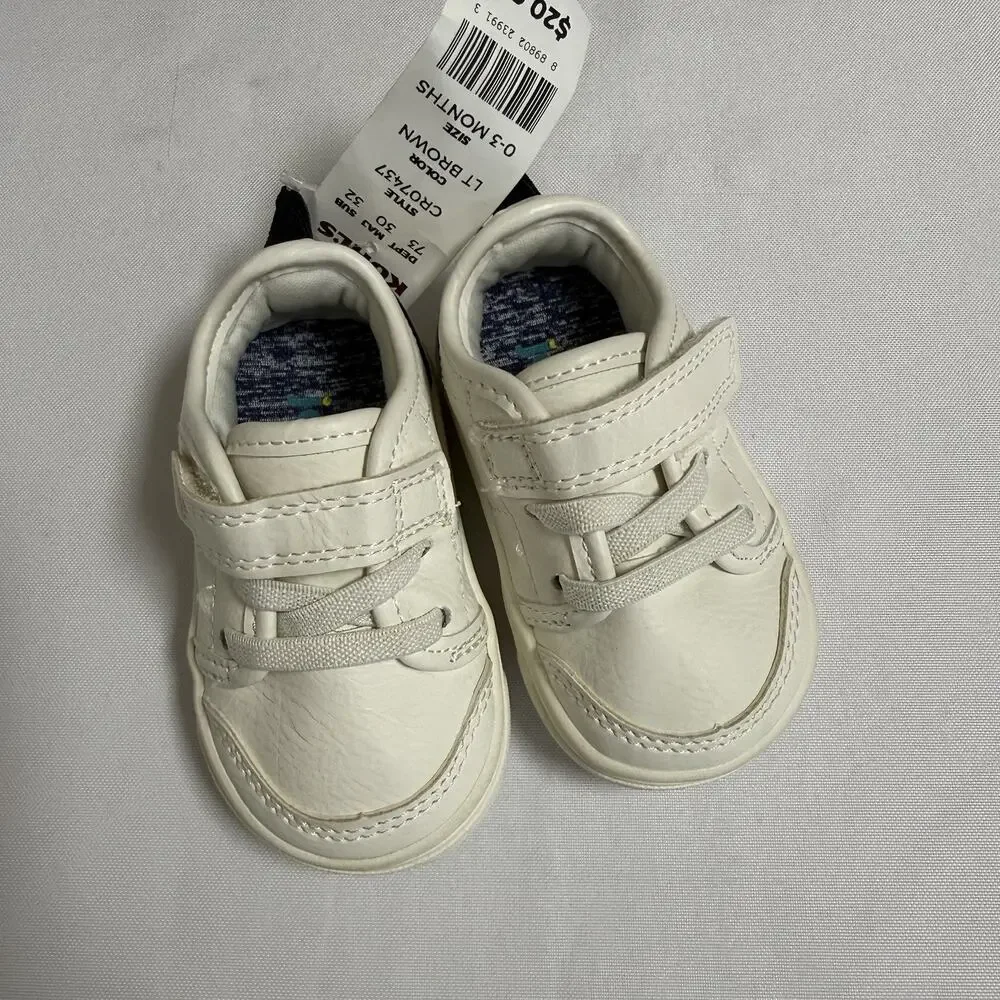 Carter's Kids Low Top Simple Joys Sneakers Size 3 Months White Hook & Loop